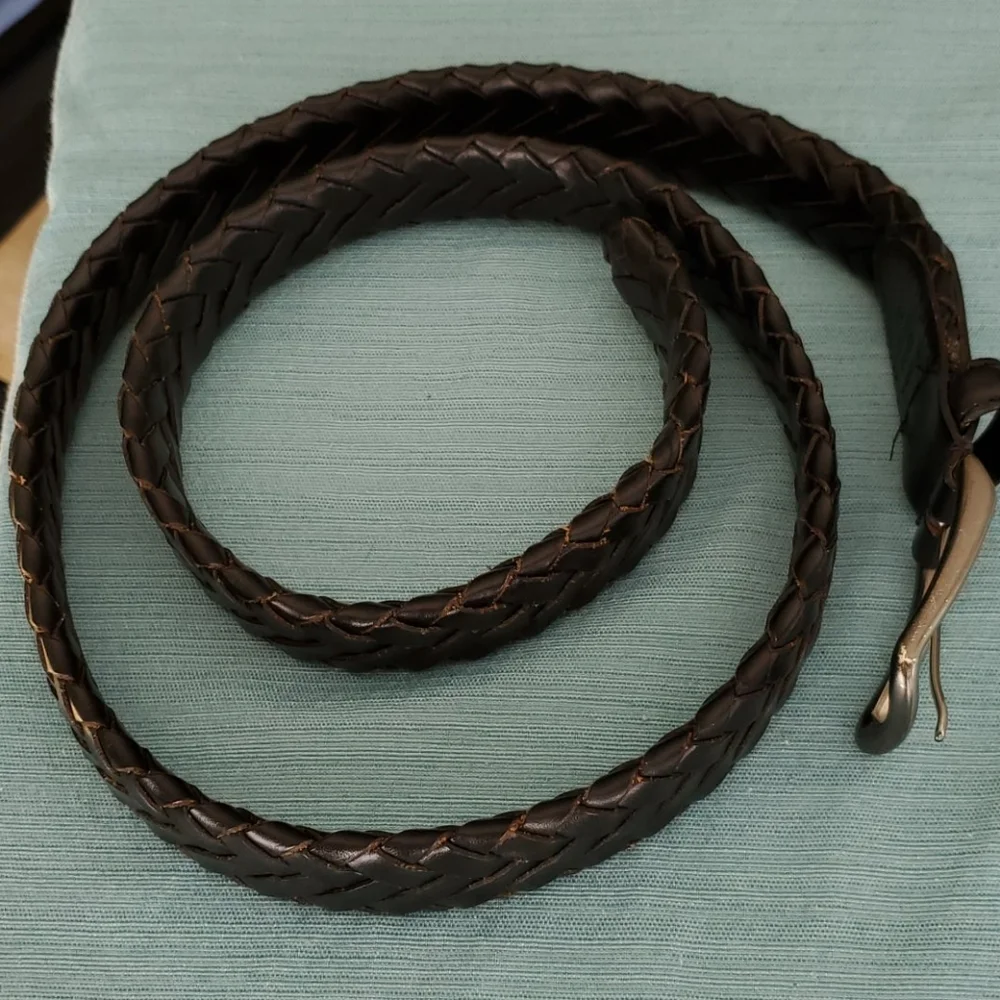 LEATHER INTERWOVEN BELT (38) Made in Argentina